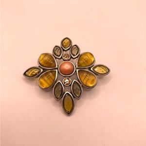 Elegant Multi-Color Brooch